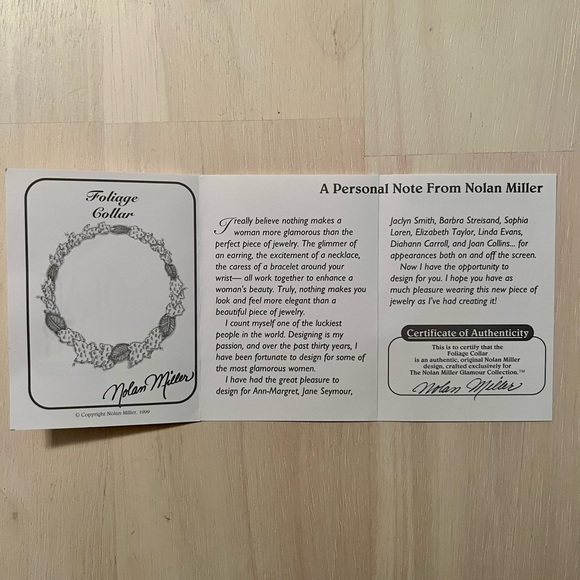 NWT Vintage Nolan Miller Leaf Foliage Collar Necklace - Picture 10 of 10